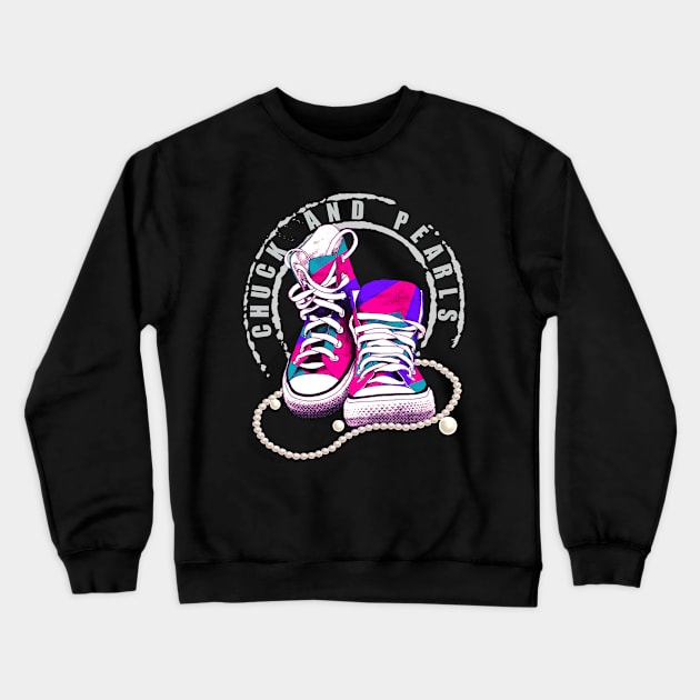 Chuck and Pearls Crewneck Sweatshirt by DreamPassion